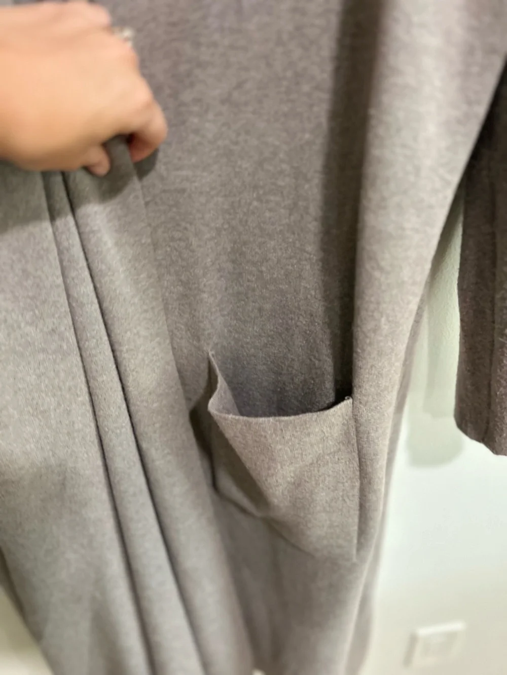 MaxSport Long Cardigan Duster Brown Open Front Knit Lightweight Cozy Size Large - Picture 2 of 5